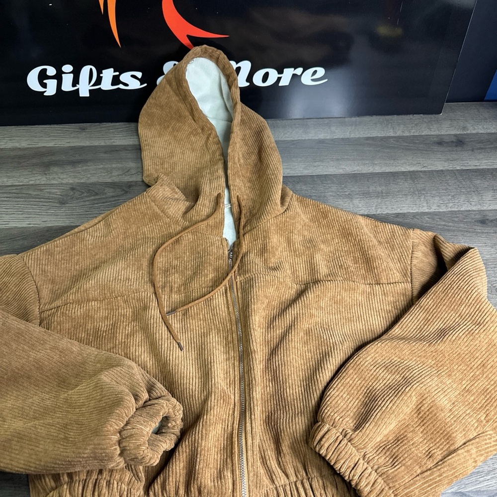 ROMWE Brown Corduroy Jacket
